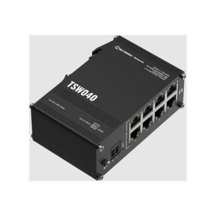 Teltonika | Industrial Switch | TSW040 | Unmanaged | DIN rail mountable | 10/100 Mbps (RJ-45) ports quantity 8 | PoE+ ports quantity 8 | Power supply type 2-pin industrial DC power socket