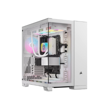 Corsair Dual Chamber PC Case | iCUE LINK 6500X RGB | Mid Tower | ATX | White