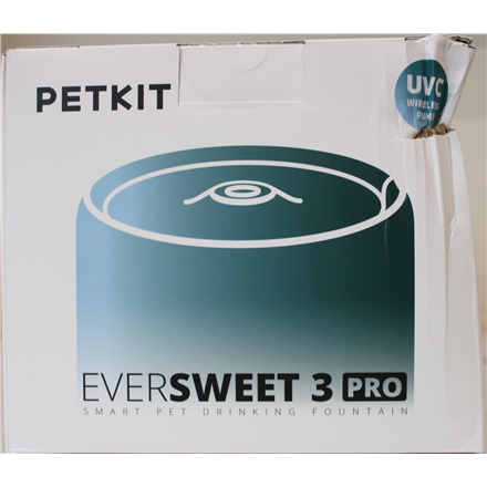 SALE OUT. Petkit Eversweet 3 Pro Drinking Fountain, UVC Wireless Pump, White | PETKIT | Smart Pet Drinking Fountain | Eversweet 3 Pro (UVC) | Capacity 1.35 L | Filtering | Material Stainless Steel | White | DAMAGED PA...