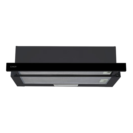 Candy Hood | CBT60RBG | Telescopic | Energy efficiency class C | Width 60 cm | 402 m³/h | Mechanical | LED | Black