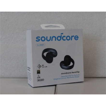SALE OUT. Anker Soundcore AeroClip Open-Ears, Black | SALE OUT. Anker Soundcore Open-Ear Clip-On Earbuds with Adaptive Comfort | AeroClip | DEMO