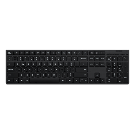 Lenovo Professional Wireless Rechargeable Keyboard | Keyboard | Wireless | Bluetooth | Nordic | Grey