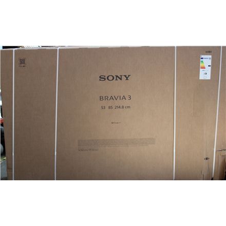 SALE OUT. Sony K85S35BP Bravia 3 85" (215cm) 4K Ultra HD Smart Google D-LED TV | SALE OUT. Sony | TV | K85S35BP Bravia 3 | 85 | Smart TV | Google TV | 4K UHD | DAMAGED PACKAGING