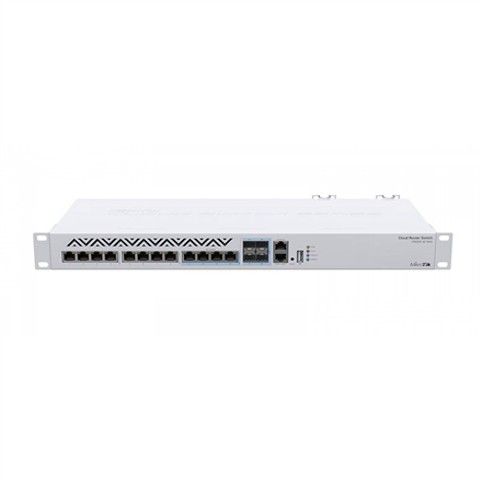 MikroTik Cloud Router Switch 312-4C+8XG-RM with RouterOS L5, 1U rackmount Enclosure | MikroTik