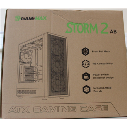 SALE OUT. Gamemax | Case | STORM 2 AB | ATX | SALE OUT. Gamemax DAMAGED PACKAGING – image 1