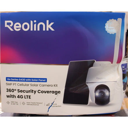 SALE OUT. Reolink Go Series G430 Battery 4G Camera with Solar Panel · Reolink · 4G Security Camera with Smart Detection and Solar Panel, 3W – image 1