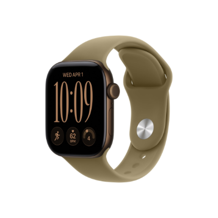 Apple Watch Series 12 GPS + Cellular 42mm Dark Bronze Aluminium Case with Olive Sport Band - S/M | Apple – image 1
