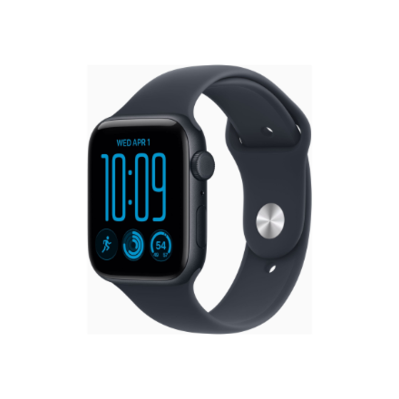 Apple Watch SE 3 GPS + Cellular 44mm Midnight Aluminium Case with Navy Blue Sport Band - M/L | Apple – image 1