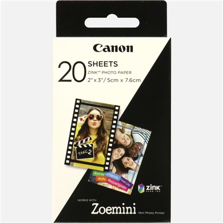 20 sheets | ZP-2030 | Photo Paper | White | 5 x 7.6 cm – nuotrauka 1