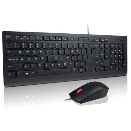 Lenovo Essential | Keyboard and Mouse Combo | Wired | US Euro | Black – image 1