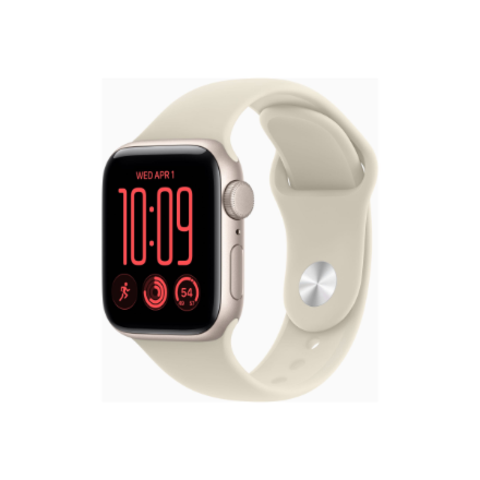 Apple Watch SE 3 GPS 40mm Starlight Aluminium Case with Sand Sport Band - S/M | Apple – image 1