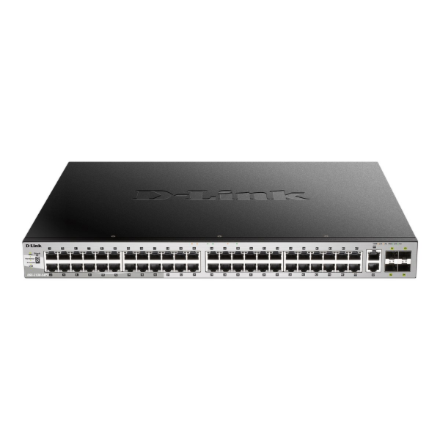 D-LINK DGS-3130-54PS/E, 48 Gig L3 Stackable PoE Switch 2x10 Gig w/4xSFP+, Std Image | D-Link – nuotrauka 1
