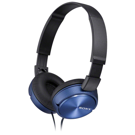 Sony | Foldable Headphones | MDR-ZX310 | Headband/On-Ear | Blue – image 1