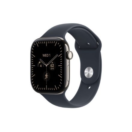 Apple Watch Series 12 GPS + Cellular 46mm Natural Titanium Case with Navy Blue Sport Band - M/L | Apple – image 1