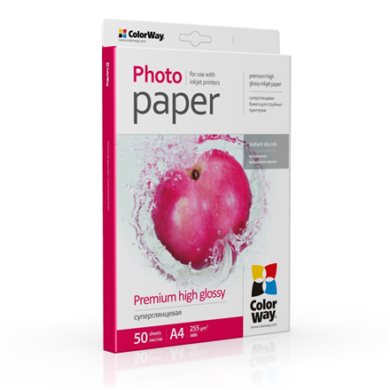 ColorWay Photo Paper, 50 sheets | Premium High Glossy | 255 g/m² | A4 – nuotrauka 1
