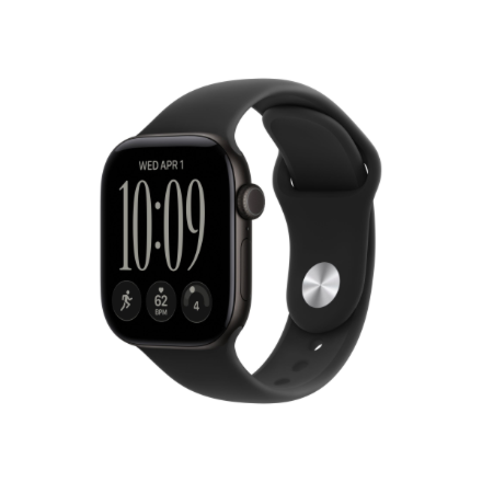 Apple Watch Series 12 GPS 42mm Black Aluminium Case with Black Sport Band - S/M | Apple – image 1