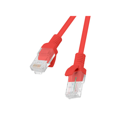 Lanberg Patchcord CAT.5E UTP 0.25M fluke passed 10-pack, Red | PCU5-20CC-0025-R – image 1