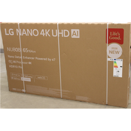 SALE OUT. LG 65NU800B3LA 65" (164 cm) 4K NANO UHD Smart TV · SALE OUT. · LG NANO 4K AI TV – image 1