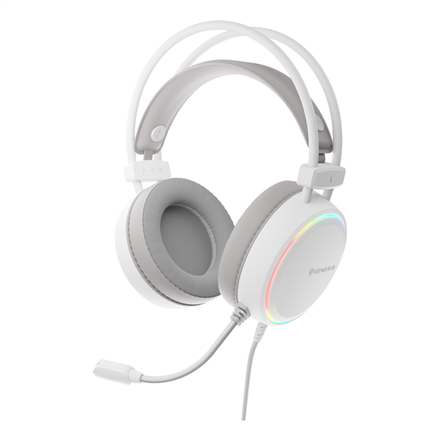 Genesis RGB Gaming Headset | Neon 613 G2 | Wired | Over-ear | Microphone | White – nuotrauka 1