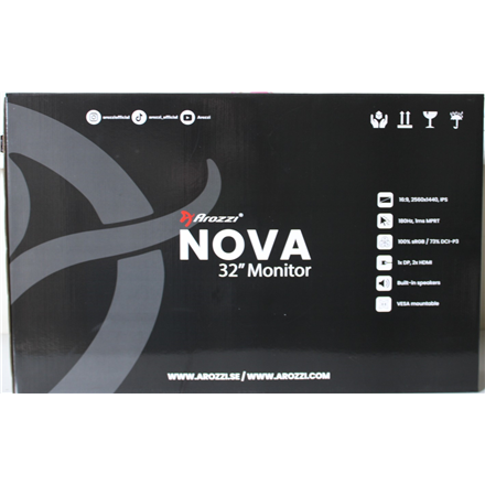 SALE OUT. Arozzi Nova 32" IPS, 180Hz, Computer Monitor - Black · SALE OUT. Arozzi · Nova – nuotrauka 1