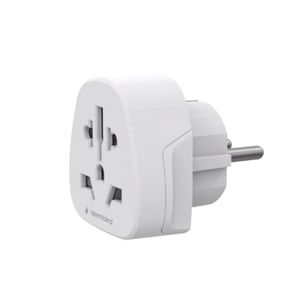 Gembird World to EU power adapter plug, 15 A | A-AC-EUMINTF | Travel adapter – image 1