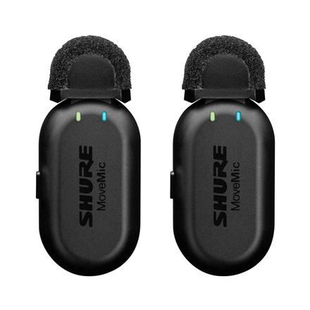 Shure | MoveMic Two Channel Wireless Lavalier Microphones | Bluetooth | Noise reduction – nuotrauka 1