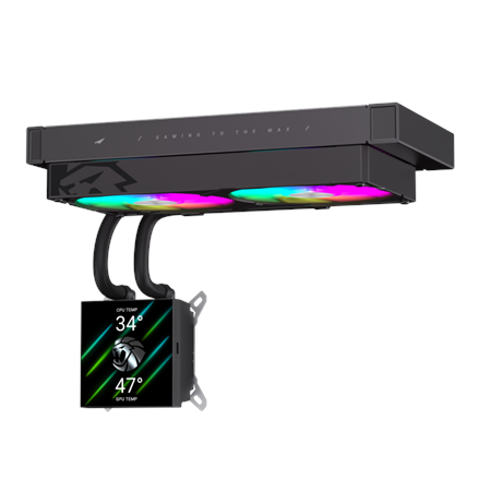 Gamemax CPU Liquid Cooler | GLACIER 240 LCD BK | Black – nuotrauka 1
