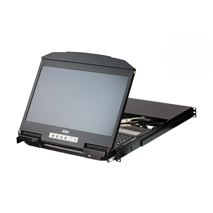 Aten CL3884NW-ATA-AG 4-Port USB HDMI Multi-View Dual Rail WideScreen LCD KVM Switch · Aten · 4-Port USB HDMI Multi-View Dual Rail WideScreen LCD KVM Switch – nuotrauka 1
