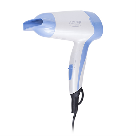 Adler | Hair Dryer | AD 2222 | 1200 W | Number of temperature settings 1 | White/blue – nuotrauka 1