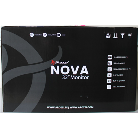 SALE OUT. Arozzi Nova 32" IPS, 180Hz, Computer Monitor - Black · SALE OUT. Arozzi · Nova – nuotrauka 1