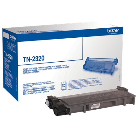 Brother TN-2320 | Toner Cartridge | Black – nuotrauka 1