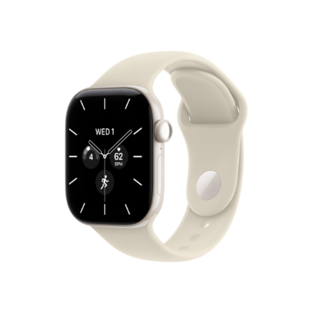 Apple Watch Series 12 GPS + Cellular 42mm Pearl White Ceramic Case with Sand Sport Band - S/M | Apple – image 1