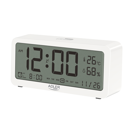Adler | Alarm Clock | AD 1195w | Alarm function | White – image 1