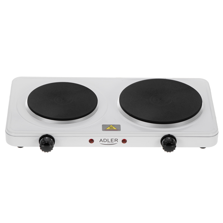 Adler Hot Plate | AD 6520 | Number of burners/cooking zones 2 | Electric | White – nuotrauka 1