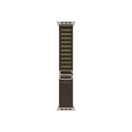APPLE 49mm Dark Olive Alpine Loop - Medium - Natural Titanium Finish | Apple – image 1