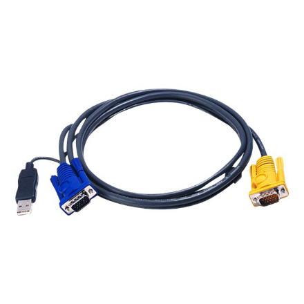 Aten | 1.8M USB KVM Cable with 3 in 1 SPHD and built-in PS/2 to USB converter | 2L-5202UP – nuotrauka 1