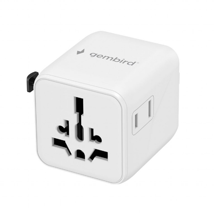 Gembird Universal travel power adapter | TPA-INT-01-W | Travel adapter – image 1