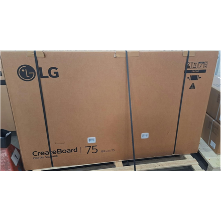 SALE OUT. LG 75TR3DQ-B 75" IPS UHD 3840 x 2160 /400cd/m2/6.5ms HDMI, VGA, Audioin, USB DAMAGED INNER PACKAGING, UNPACKED | LG DAMAGED INNER PACKAGING, UNPACKED – image 1