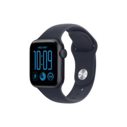 Apple Watch SE 3 GPS 40mm Midnight Aluminium Case with Navy Blue Sport Band - S/M | Apple – image 1