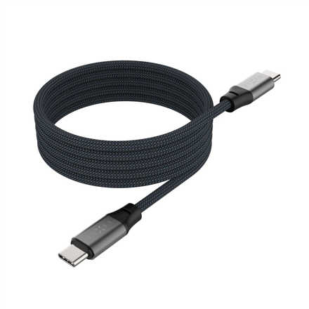 Fixed | Magnetic Braided Cable USB-C/USB-C, USB 2.0, Gray | FIXDBM-CC2-GR – nuotrauka 1