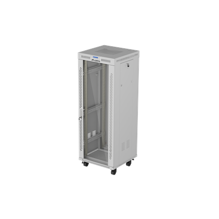 Lanberg Rack cabinet free-standing 32U/600x600 (flat pack) with glass door LCD V2 · FF01-6632-12SL · 19" cm – nuotrauka 1
