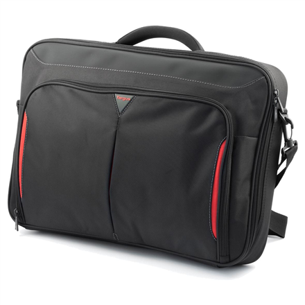 Targus | Clamshell Laptop Bag | CN418EU | Briefcase | Shoulder strap | Black/Red – nuotrauka 1