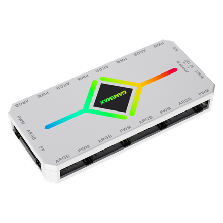 Gamemax | V4.0 ARGB PWM HUB WT | Hub for Gaming Chassis – image 1