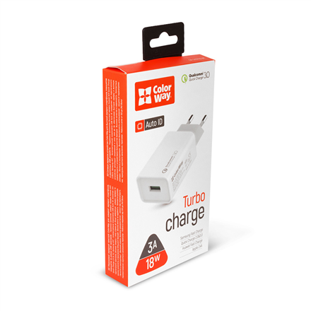 ColorWay | AC Charger | 1USB Quick Charge 3.0 | 1xUSB – image 1