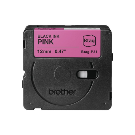 Brother BTAG-P31 | Black on Pink | Btag – nuotrauka 1