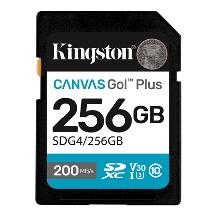 Kingston | Canvas Go! Plus | 256 GB | SD | Flash memory class Class 10, UHS-I, U3, V30 – image 1