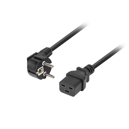 Lanberg | CEE 7/7- to IEC 320 C19 power cord, 16A VDE | CA-C19C-10CC-0018-BK – nuotrauka 1