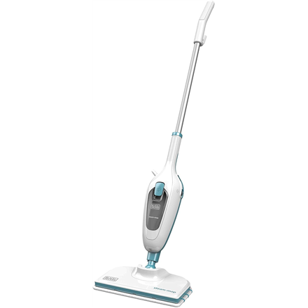BLACK & DECKER Steam mop | FSM13E1-QS | Power 1300 W | Water tank capacity 0.38 L | White – nuotrauka 1