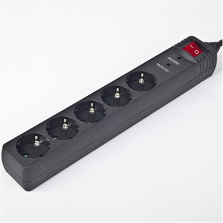 EnerGenie | Surge Protector SPG5-C-5/ 1.5 m/ 5 Sockets/ Black – nuotrauka 1